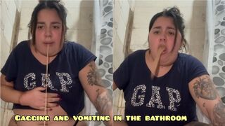 Vomiting and gagging in the shower