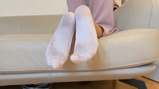 Dirty White Socks Foot Fetish small feet
