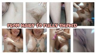 FROM A HAIRY BODY TO FULLY SHAVED SKIN