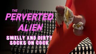 Smelly socks sniffing with big load