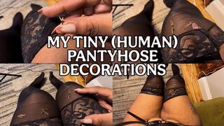 Giantess Lilith's Tiny Human Pantyhose Decor