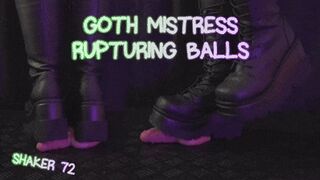 Goth Mistress Rupturing Balls in Demonia Shaker 72 Platform Boots (Close Version) - TamyStarly - Cock Balls Crush Trample, Shoejob, CBT, Trampling, Bootjob, Stomping