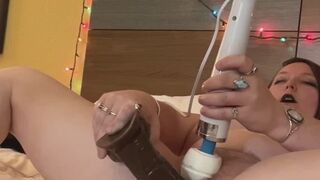 Black lips and dildo in my pussy