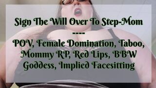 Sign Over The Will to Step-Mom Faery - Taboo, POV, Role play