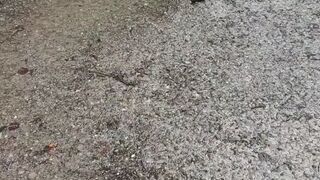 With Hunters in a Puddle, my foot bent over