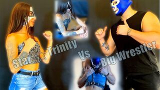 Trinity Vs Big Guy - Wrestling & Handjob