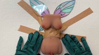 Taping Fairy Onahole to Wall to Fuck [size difference, sex toys, mini girl, aquaphile]