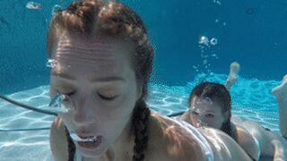 Aquaphiliacs - Alison Rey And Star Nine Wet Look Showering, Bathtub Fetish, And Underwater Lesbians 1080