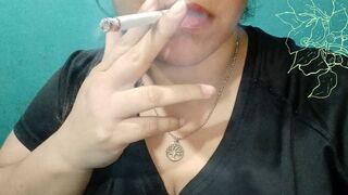 Samantha smoking