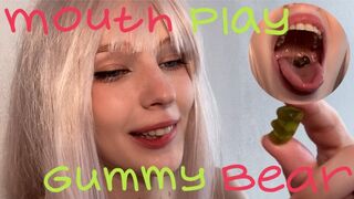 Gummy bear can't survive | Mouth play