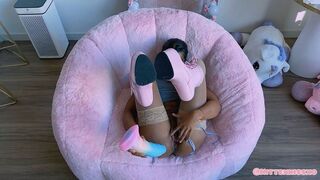 Fucking My Cunt In My Fuzzy Pink Chair