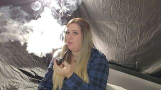 Smoking my very first pipe