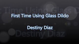 First Time Using Glass Dildo