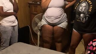 College chicks get spanked for not doing their chores.