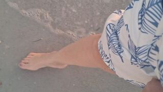 Soles in the sand and surf
