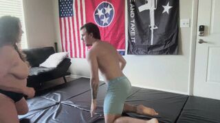 Kristie vs Rex - Topless Wrestling