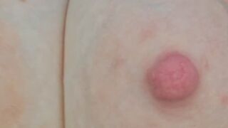 Adult breastfeeding session with jerk off