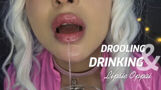 Hentai Girl JOI | Drinking Her Own Drool