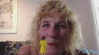 Giantess Molly hides a women in her Pussy