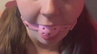 Soft Haven's Day 2 Gag Training with Ball Gag