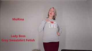 Lady Boss Grey Sweatshirt Fetish - MoRina office roleplay (mobile vers)