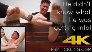 Tickle virgin Samir in the stocks 4K