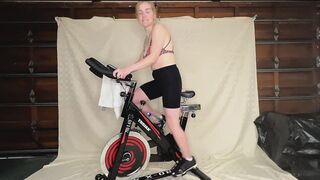 Solo Girl Exercise Bike Cycling JOI
