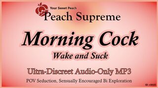 Morning Cock: Wake and Suck [POV Seduction Erotic Audio] [Sensually Encouraged Bi Exploration] [12+ minutes] ***Ultra-Discreet Audio-Only MP3***