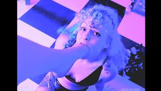 Little Lesbian Slut Worships & Gags on FemDom Feet- with Princess Poison & Madilyn Dame