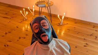 The Latex Nun and her holly Fuck Machine