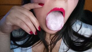 Fetish of my little white tongue