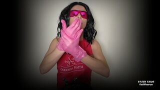 CASTRATRIX HAIR SALOON - PINK GLASSES AND GLOVES - CUSTOM