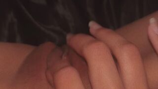 Playing with my wet tiny pussy until I cum for you