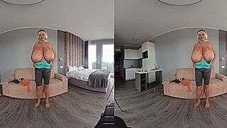 VR180 3D - Roxi tries on 2 lovely Bras Pt 2 (Clip No 2849 - wmv version)