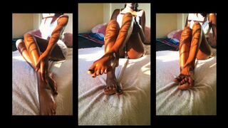 Oh so Golden! Sun kissed feet oiling