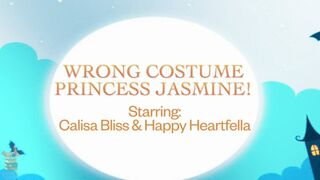 Wrong Costume Princess Jasmine! - Starring: Calisa Bliss & Happy Heartfella - Calisa gets upset when Happy picks the wrong costume for their couples costume party, so to help her cool off, Happy ties her up and goes to the party alone - Damsel Bondage Rop
