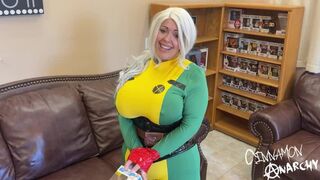 Rogue Cosplay Ducttape Bondage Roleplay and throatfuck