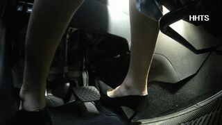 Mean flight attendant fast drive to the airport 5