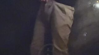 Pee desperation challenge: clothed amateur boy got his hands tied up by his flatmate to challenge him and prevent him to piss (in the restroom). Watch him wet his pants in the bathtub when he couldn't hold it any longer.