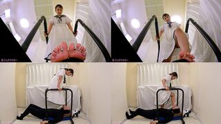 Mino Mashiro - Trampling the face of a man who loves soles with her Bare Feet - 1080p