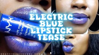 Blue Lipstick Lips Tease
