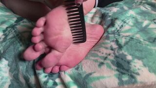 Marci Discovers How Fun Tickling Her Feet Is