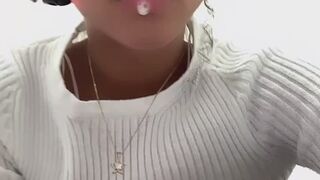19yo LIGHTSKIN EBONY ASMR SPITTY SELF TOE & FOOT WORSHIP part 1