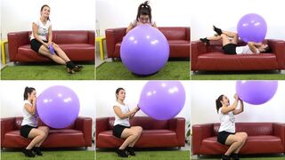 Sensual Balloon Fetish Experience: Petra Blows Up and Deflates a Balloon on Her Face (FullHD quality)