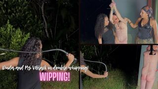 Duda and Ms V Black in double whipping (1080p)