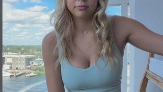 Peeing on the balcony