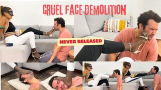 FACE DEMOLITION - MISTRESS ENOLA- MOST EXTREME facebusting, face kicking with high heels and bare nylons (Warning) FullHD