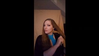 Brushing and plaing with my long hair!