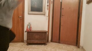 HOPPING ON A SINGLE LEG WEARING LEATHER PANTS