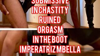 Orgasm ruined in Empress MBella boots